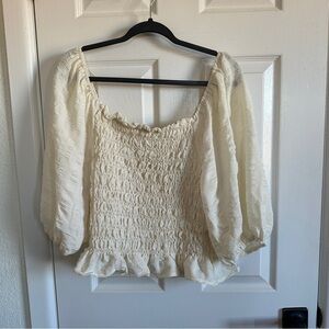 Ivory Puff Sleeve Top